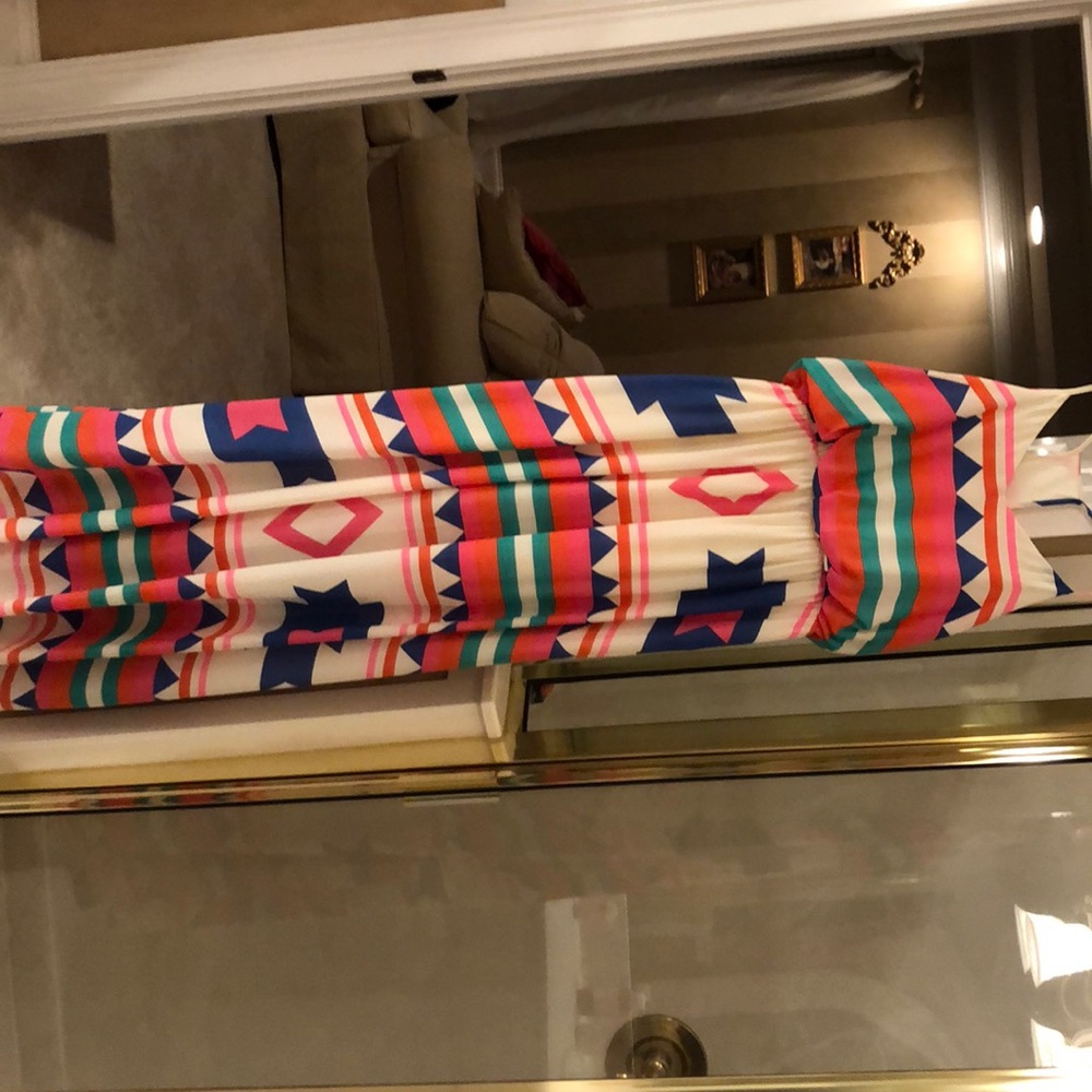 Patterned summer maxi dress